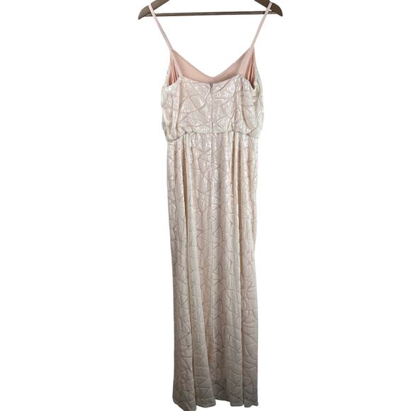 Slate And Willow Dress Women 4 Pink‎ Maxi Sequins Classic Wedding Guest Spring - Picture 2 of 12